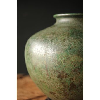 田中一秋×岡崎雪聲 合作 青銅鍑式花瓶　M295 