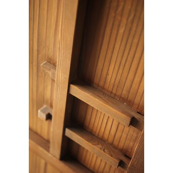 竹装飾のすりガラス雪隠戸　GD0082 