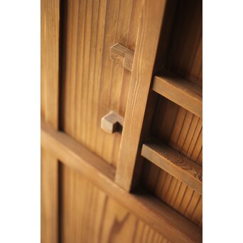 竹装飾のすりガラス雪隠戸　GD0082 