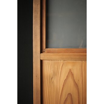 竹装飾のすりガラス雪隠戸　GD0082 