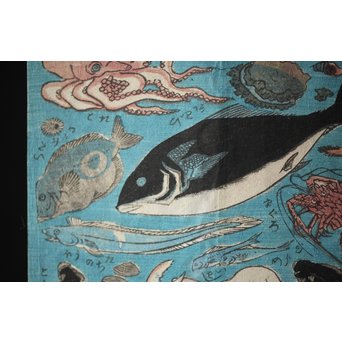 魚介類 木版画　Z276 