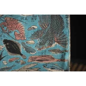 魚介類 木版画　Z276 