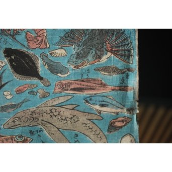 魚介類 木版画　Z276 