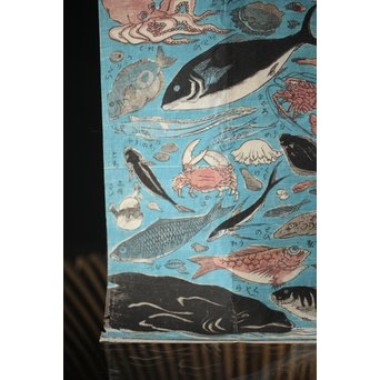 魚介類 木版画　Z276 