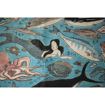 魚介類 木版画　Z276 