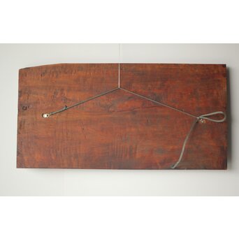 月形那比古 木彫横額 書刻【知足】　Z279 