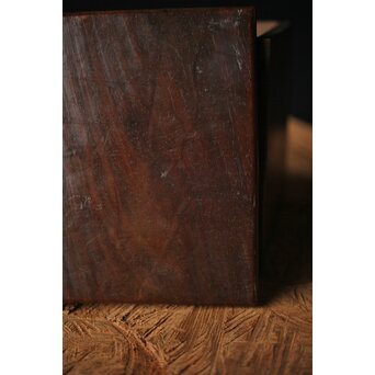 二代 清風与平 古染付写蓋物 唐木箱　P310 