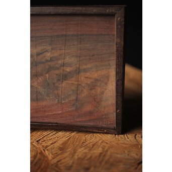 二代 清風与平 古染付写蓋物 唐木箱　P310 