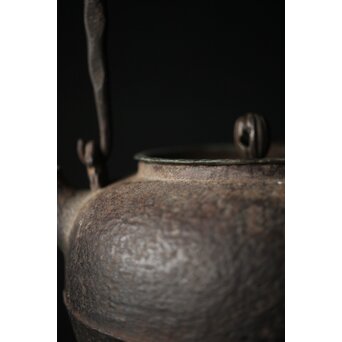 釜師 紫金堂 加藤忠三朗 鉄瓶/湯沸　M297 