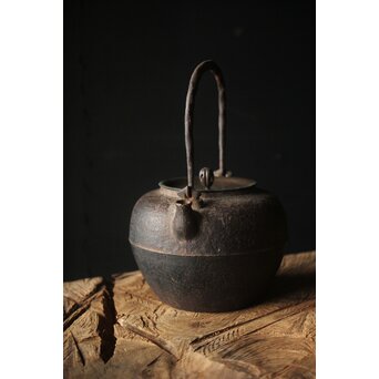 釜師 紫金堂 加藤忠三朗 鉄瓶/湯沸　M297 
