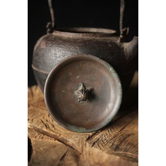 釜師 紫金堂 加藤忠三朗 鉄瓶/湯沸　M297 