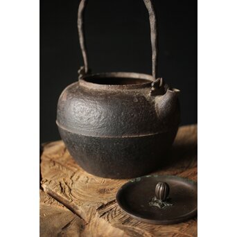 釜師 紫金堂 加藤忠三朗 鉄瓶/湯沸　M297 