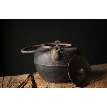 釜師 紫金堂 加藤忠三朗 鉄瓶/湯沸　M297 