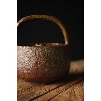 五代 大樋長左衛門 千仙叟宗室好 渦紋銚子　P313 