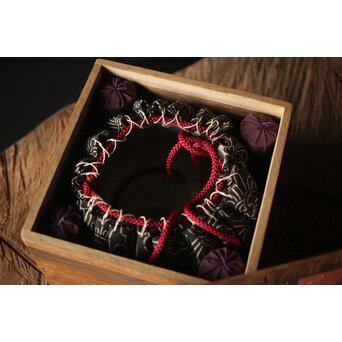 会寧焼 斑釉 茶碗　P314 