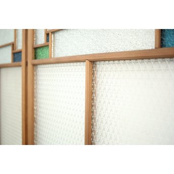 プレスと色ガラスの建具 2枚1組　GD0083Y 