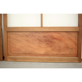 プレスと色ガラスの建具 2枚1組　GD0083Y 