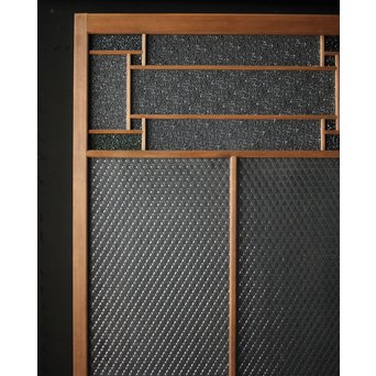 プレスと色ガラスの建具 2枚1組　GD0083Y 