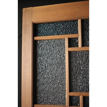 プレスと色ガラスの建具 2枚1組　GD0083Y 