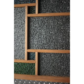 プレスと色ガラスの建具 2枚1組　GD0083Y 