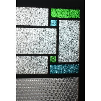 プレスと色ガラスの建具 2枚1組　GD0083Y 