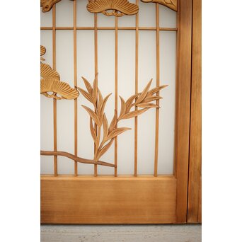 ガラス入鶴松書院 4枚1組　R0139 