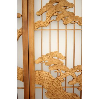 ガラス入鶴松書院 4枚1組　R0139 