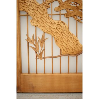 ガラス入鶴松書院 4枚1組　R0139 