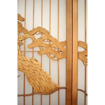 ガラス入鶴松書院 4枚1組　R0139 