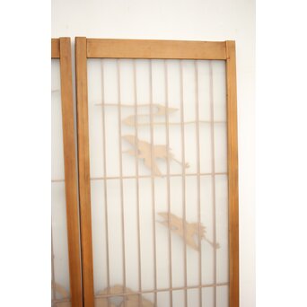 ガラス入鶴松書院 4枚1組　R0139 