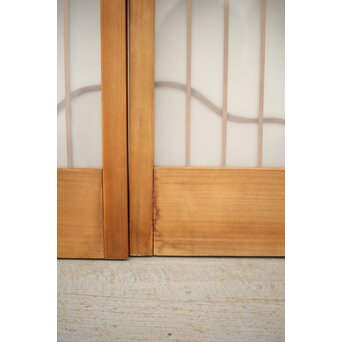 ガラス入鶴松書院 4枚1組　R0139 