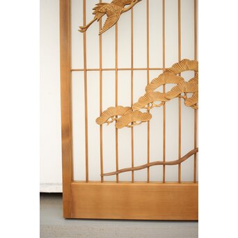 ガラス入鶴松書院 4枚1組　R0139 