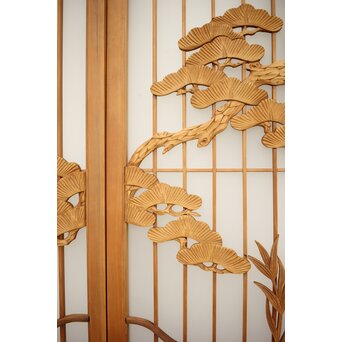 ガラス入鶴松書院 4枚1組　R0139 