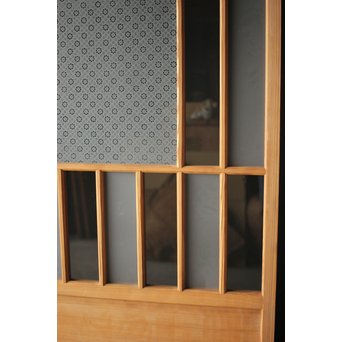 腐食ガラスと市松ガラス戸 2枚1組　GD0090Y 