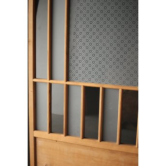 腐食ガラスと市松ガラス戸 2枚1組　GD0090Y 