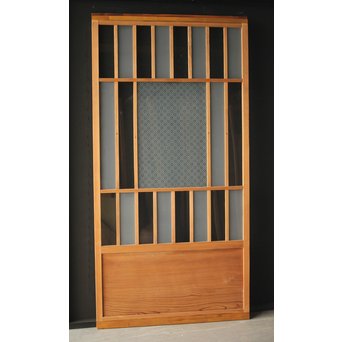 腐食ガラスと市松ガラス戸 2枚1組　GD0090Y 