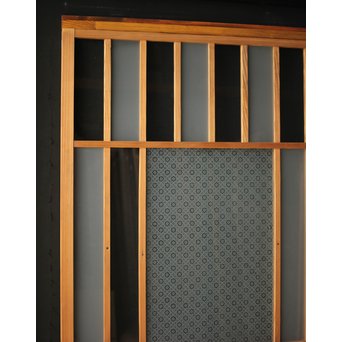 腐食ガラスと市松ガラス戸 2枚1組　GD0090Y 