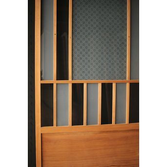 腐食ガラスと市松ガラス戸 2枚1組　GD0090Y 