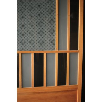 腐食ガラスと市松ガラス戸 2枚1組　GD0090Y 