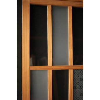 腐食ガラスと市松ガラス戸 2枚1組　GD0090Y 