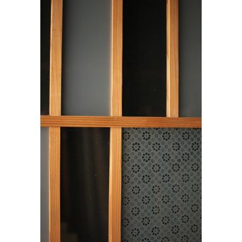 腐食ガラスと市松ガラス戸 2枚1組　GD0090Y 