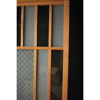 腐食ガラスと市松ガラス戸 2枚1組　GD0090Y 