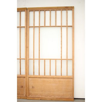 腐食ガラスと市松ガラス戸 2枚1組　GD0090Y 