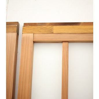 腐食ガラスと市松ガラス戸 2枚1組　GD0090Y 