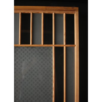 腐食ガラスと市松ガラス戸 2枚1組　GD0090Y 