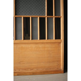 腐食ガラスと市松ガラス戸 2枚1組　GD0090Y 