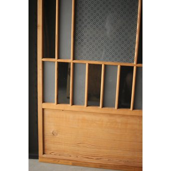 腐食ガラスと市松ガラス戸 2枚1組　GD0090Y 