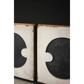 分銅紋 漆喰戸 小2枚1組　W049 