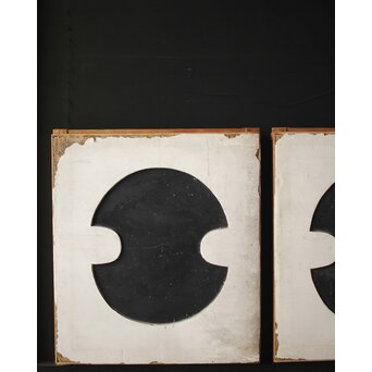 分銅紋 漆喰戸 小2枚1組　W049 