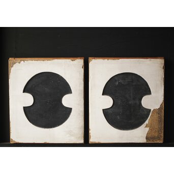 分銅紋 漆喰戸 小2枚1組　W049 